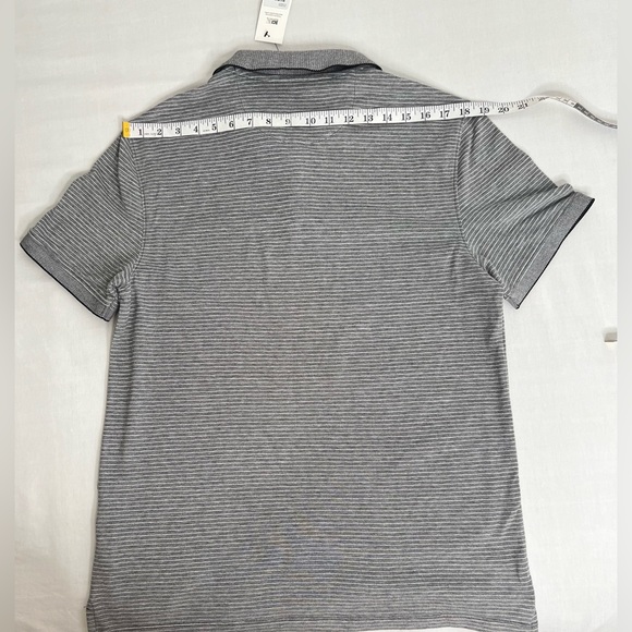 Men’s Calvin Klein Polo Shirt Gray Short Sleeve Cotton Collared Size Medium - Picture 4 of 6